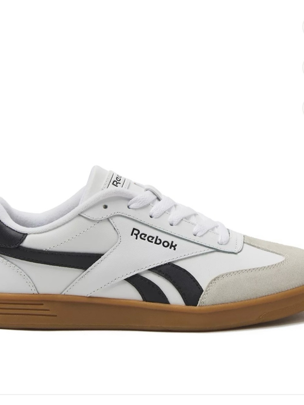 Reebok Forte Lounger Women’s 8.5 White Black Gum Sole Sneakers